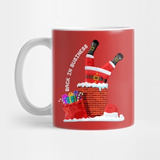 Santa Claus stuck in chimney Mug